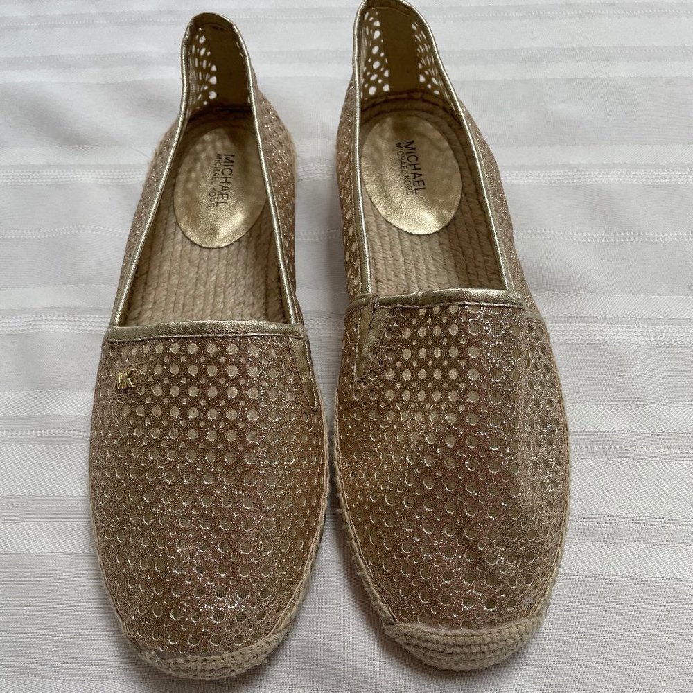 Michael Kors  Gold Espadrilles Size 9
